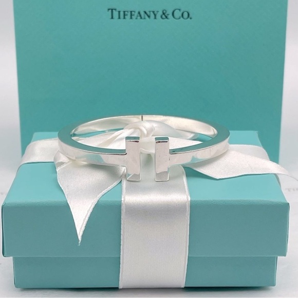 Tiffany & Co T Square Bracelet Sterling Silver 925 Medium Men Ladies Unisex Gift